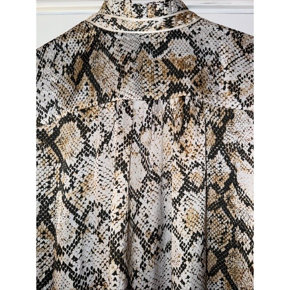 Cabi Womens Fall‎ Snake Print Button Front Midi Shirt Dress M - Picture 7 of 7